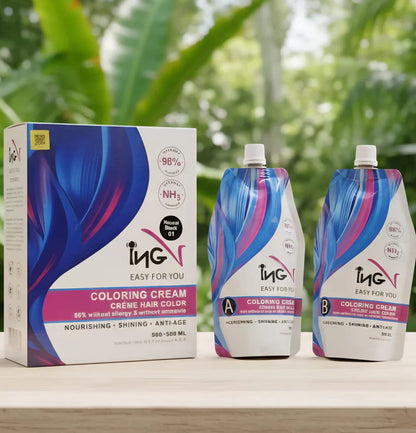 INGV Hair Colour 1000ml – Ammonia-Free, 98% Allergy-Free