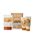 BNB Rice Extract Brightening Skincare Kit | Face Wash, Scrub & Mask for Glowing Skin